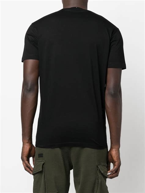 DSQUARED2 logo-print Cotton T-Shirt | Black | FARFETCH