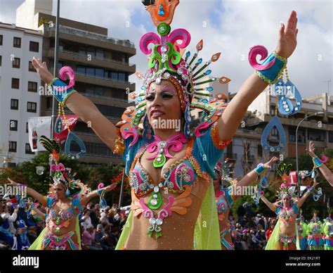 Carnival Carnaval Santa Cruz de la Tenerife island Canary islands Spain. Tenerife Carnival is ...