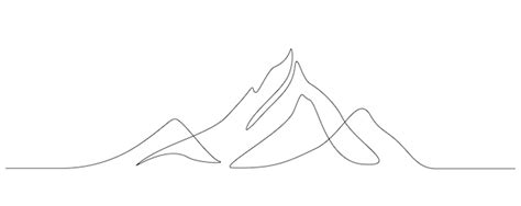 Mountain Line Drawing Clip Art