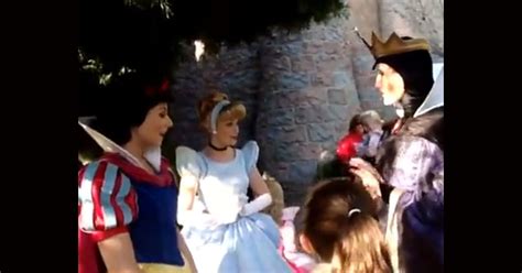 Viral Video: Disneyland Evil Queen Is Jealous of Snow White