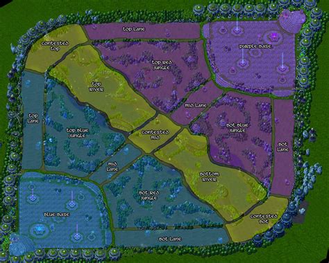 League of Legends - Summoner's Rift Regions Map by Narishm on DeviantArt