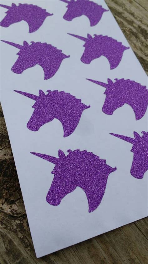 Purple Glitter Unicorn Stickers big Sheet - Etsy