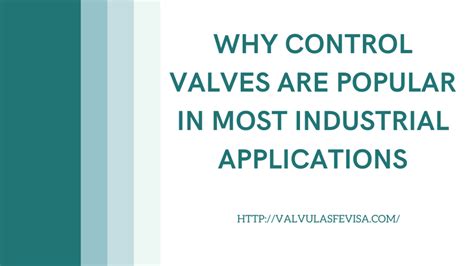 Why Control Valves are popular in most industrial applications-Fevisa.