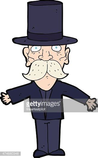 Cartoon Man Wearing Top Hat Stock Vector | Royalty-Free | FreeImages