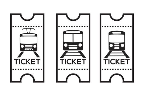 Train ticket icon, vector 6459693 Vector Art at Vecteezy