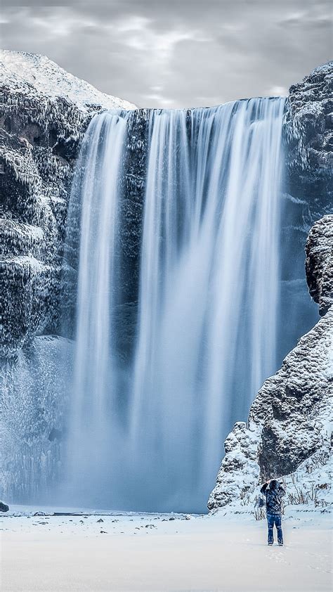 Frozen Waterfall, winter waterfall HD phone wallpaper | Pxfuel