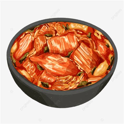 Kimchi Korean Dish, Kimchi, Korean Food, Food Illustration PNG Transparent Clipart Image and PSD ...