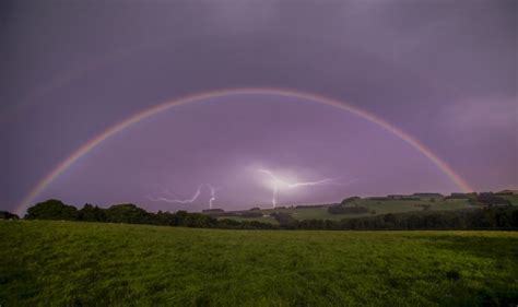 Double moonbow with lightning | Lightning, Outdoor, Nature