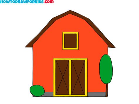 How to Draw a Barn - Easy Drawing Tutorial For Kids