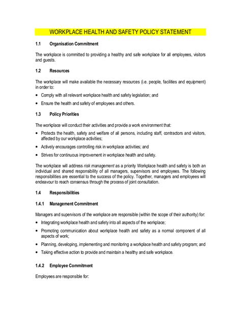 HealthSafety Policy - 23+ Examples, Format, Pdf