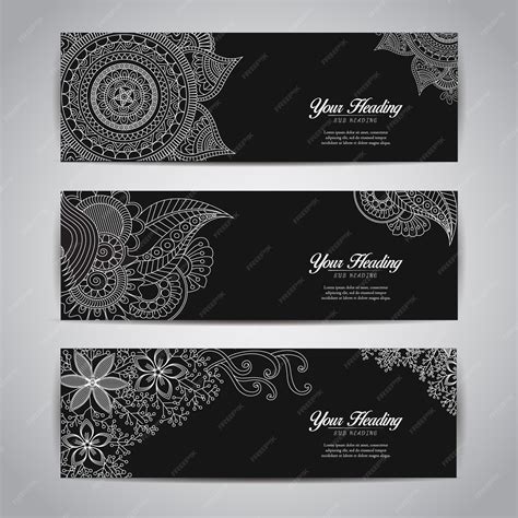 Free Vector | Black banner template collection