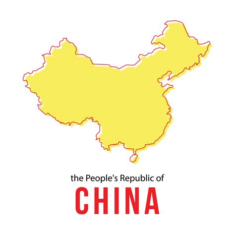 Outline Map of China Vector Design Template. 19188422 Vector Art at ...