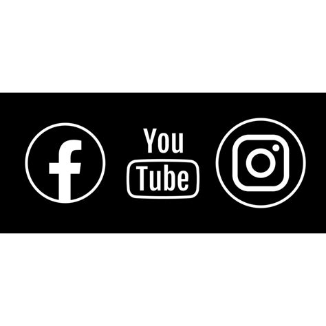 Facebook instagram Youtube logo blanco transparente png 24983690 PNG