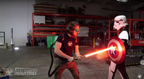 This Retractable Plasma Lightsaber Burns at 4,000 °F - Nerdist