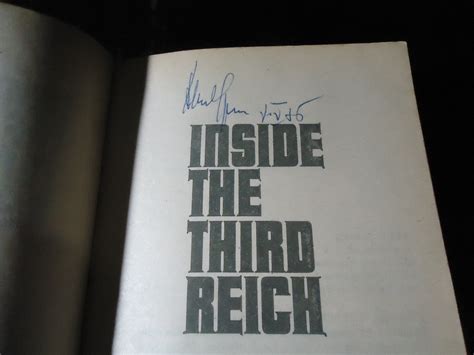 ALBERT SPEER Signed Book, INSIDE THE THIRD REICH | SJS Militaria