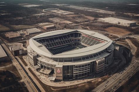 Premium AI Image | A view of the new toyota stadium from the air.