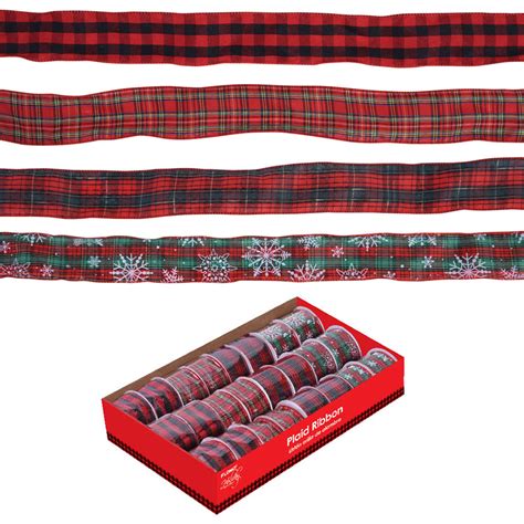 Wholesale Christmas Plaid Ribbon (SKU 2347558) DollarDays