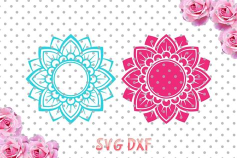 Flower Mandala Svg and DXF cutting file, flower (82869)