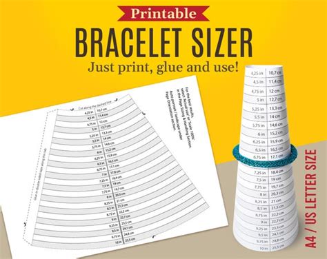 Printable Bracelet Sizer Printable Bracelet Mandrel Bracelet - Etsy