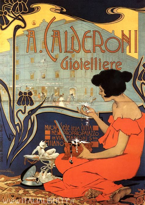 www.italialiberty.it | Art deco posters, Art nouveau poster, Art nouveau illustration