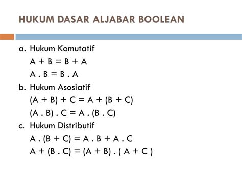 PPT - GERBANG LOGIKA (ALJABAR BOOLEAN) PowerPoint Presentation, free ...