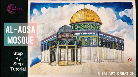 Masjid Al-Aqsa Drawing step by step tutorial #Al-AqsaMosque #palestine ...