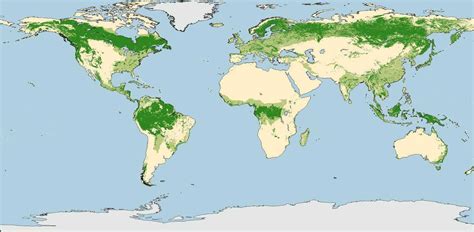 Australia forest map - Australia forests map (Australia and New Zealand - Oceania)