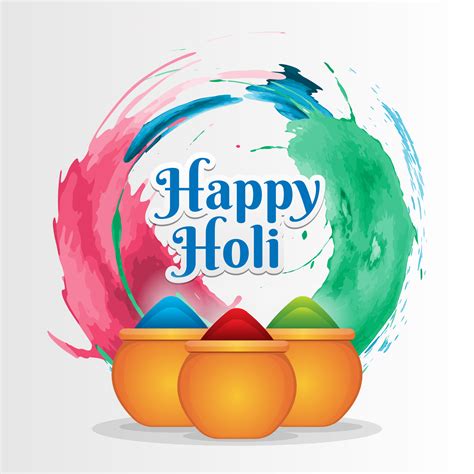 Happy Holi Festival With Colorful Gulaal Of Colors Greeting Background 191125 Vector Art at Vecteezy