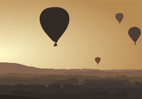 Hot Air Balloon Silhouette Free Vector 148723 Vector Art at Vecteezy