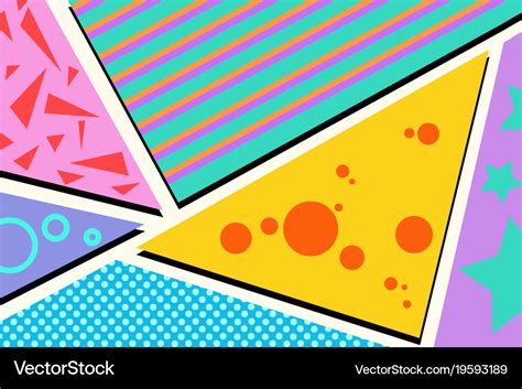 Geometric pop art background Royalty Free Vector Image