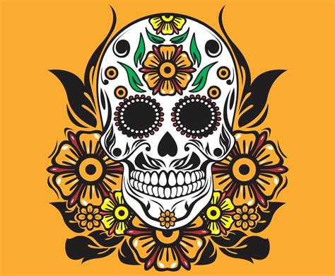 Mexican Skull Vector Svg