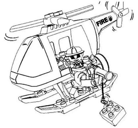 Lego Helicopter 2 - Coloring Pages