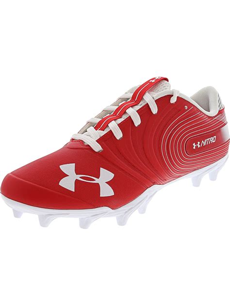 Under Armour - Under Armour Men's Nitro Low Mc Red Ankle-High Leather Football Shoe - 15M ...