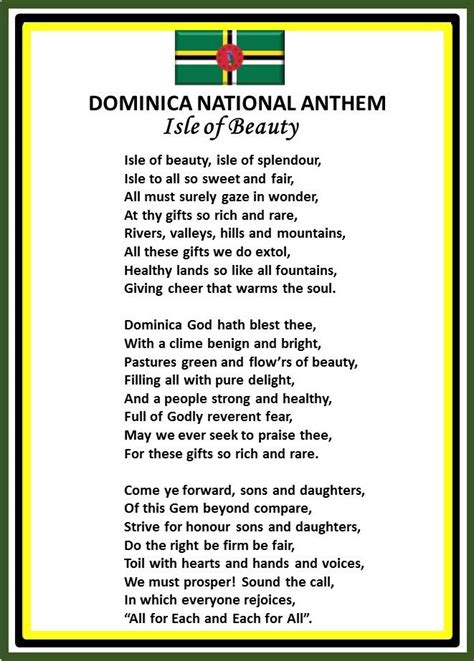 Discover Dominica Flag and Caribbean Islands