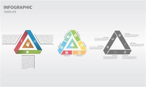 Premium Vector | Infographic template triangle style