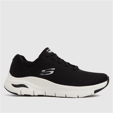 SKECHERS Black & White Arch Fit Big Appeal Trainers - ShoeFreak