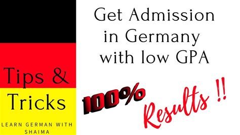 Get admission in German public universities with low GPA - YouTube