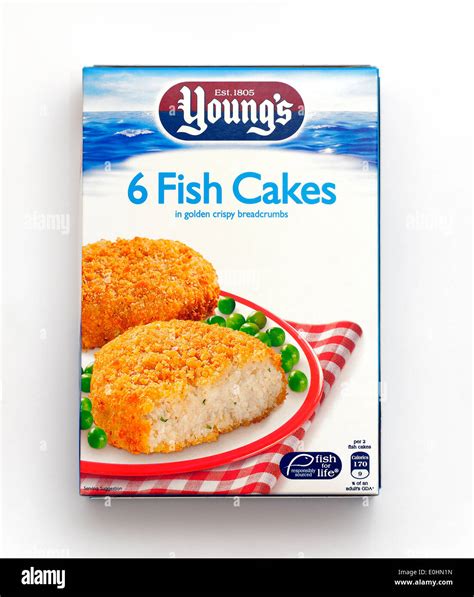 Youngs 6 frozen fish cakes retail box boxed frozen food manufacturer ...