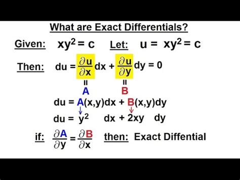 Differential Equation - 1st Order Sol. (1 of 10) Exact Differentials: Introduction (Part 1 ...