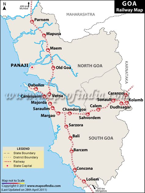 Goa Railway Map