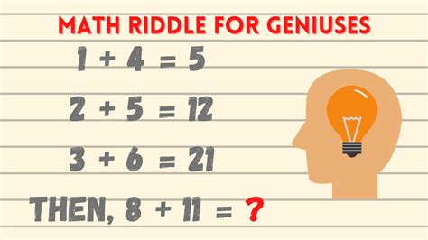 This Math Riddle Is Only For Geniuses To Solve. The Majority Will Fail.