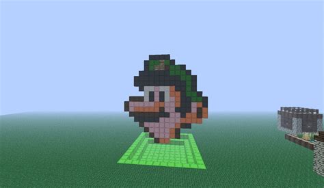 Luigi Pixel Art Minecraft Map