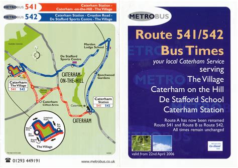 Metrobus route 541 and 542 The Caterham Villager: The Caterham Villager Timetable Publicity ...