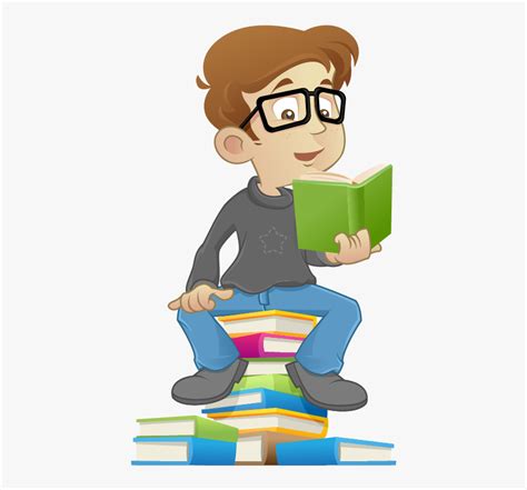 Reading Book Kid Child Free Png Hq Clipart - Cartoon Boy Reading Transparent Background, Png ...