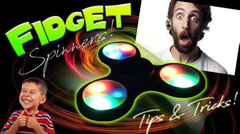 Awesome Fidget Spinner Tips & Tricks! - LIGHT UP and Assorted Colors spinning all over the place ...