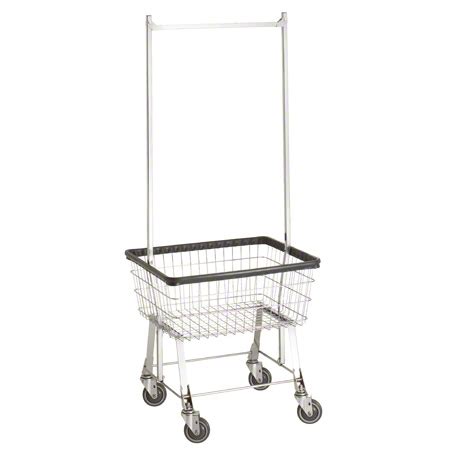 R & B Wire® Economy Laundry Cart w/Double Pole Rack | Lamers Enterprise ...