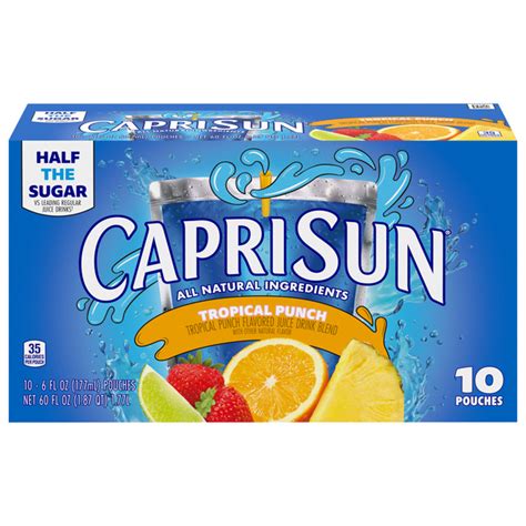 Save on Capri Sun Juice Drink Pouches Tropical Punch All Natural - 10 pk Order Online Delivery ...