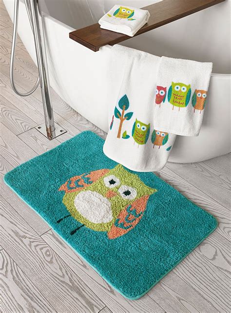 Exclusively from Simons Maison Our bath mat features an owl print in ...