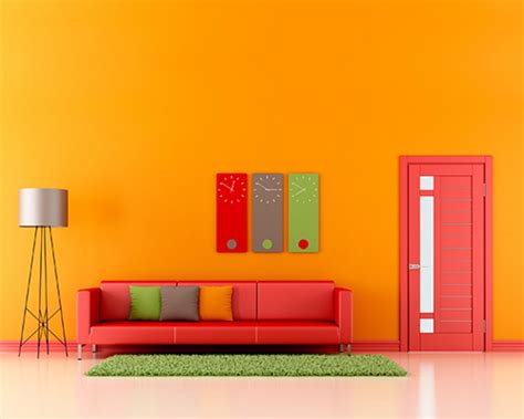 Make Home Decoration Fun With light orange wall paint - Warisan Lighting