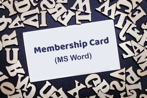 20 FREE Membership Card Templates & Designs (MS Word) - DocFormats.com